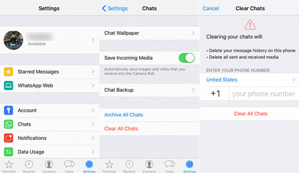 Delete WhatsApp Account on iPhone