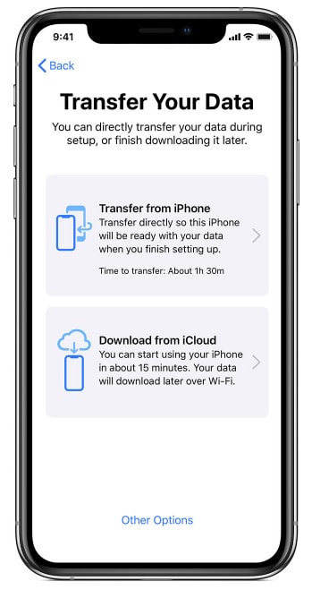 transfer data to iPhone11