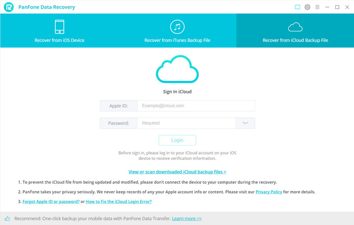  Recover from iCloud Backup